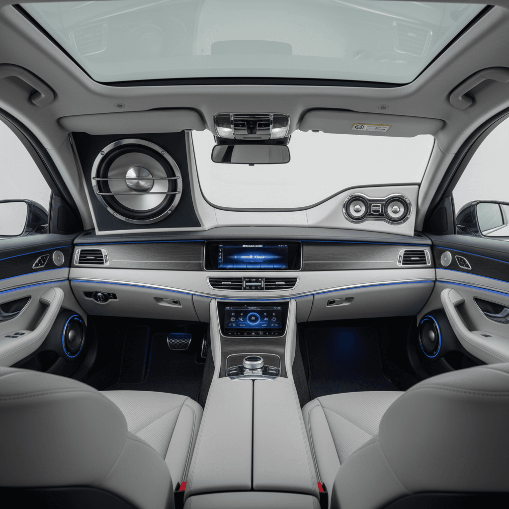 Complete car audio system installation