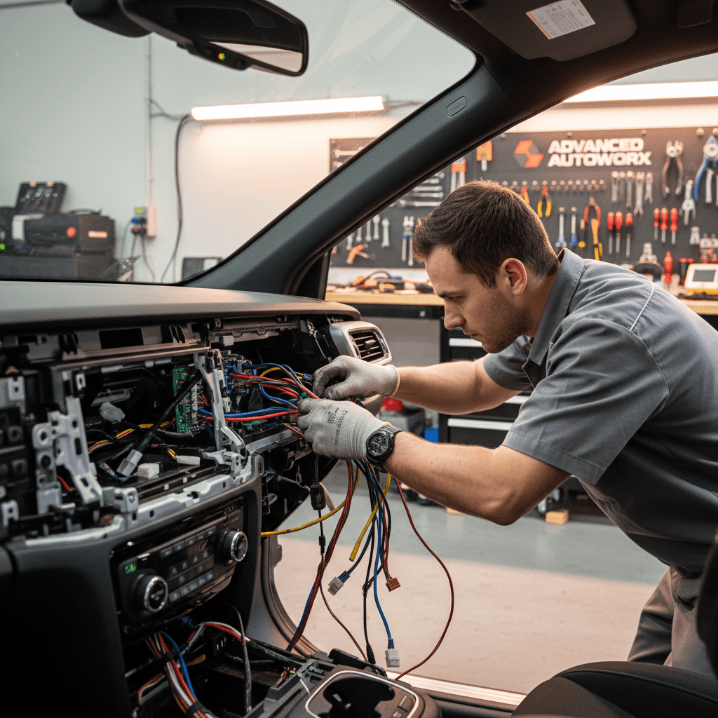 Professional car audio wiring installation