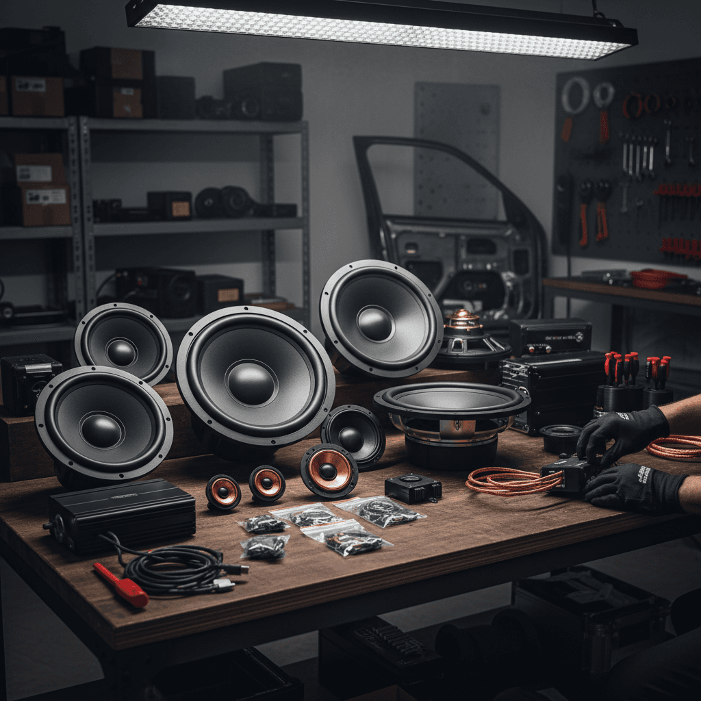 Car audio components and installation accessories