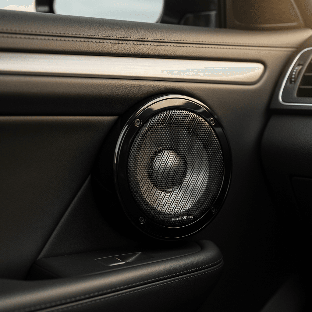 Premium speaker installation in vehicle door